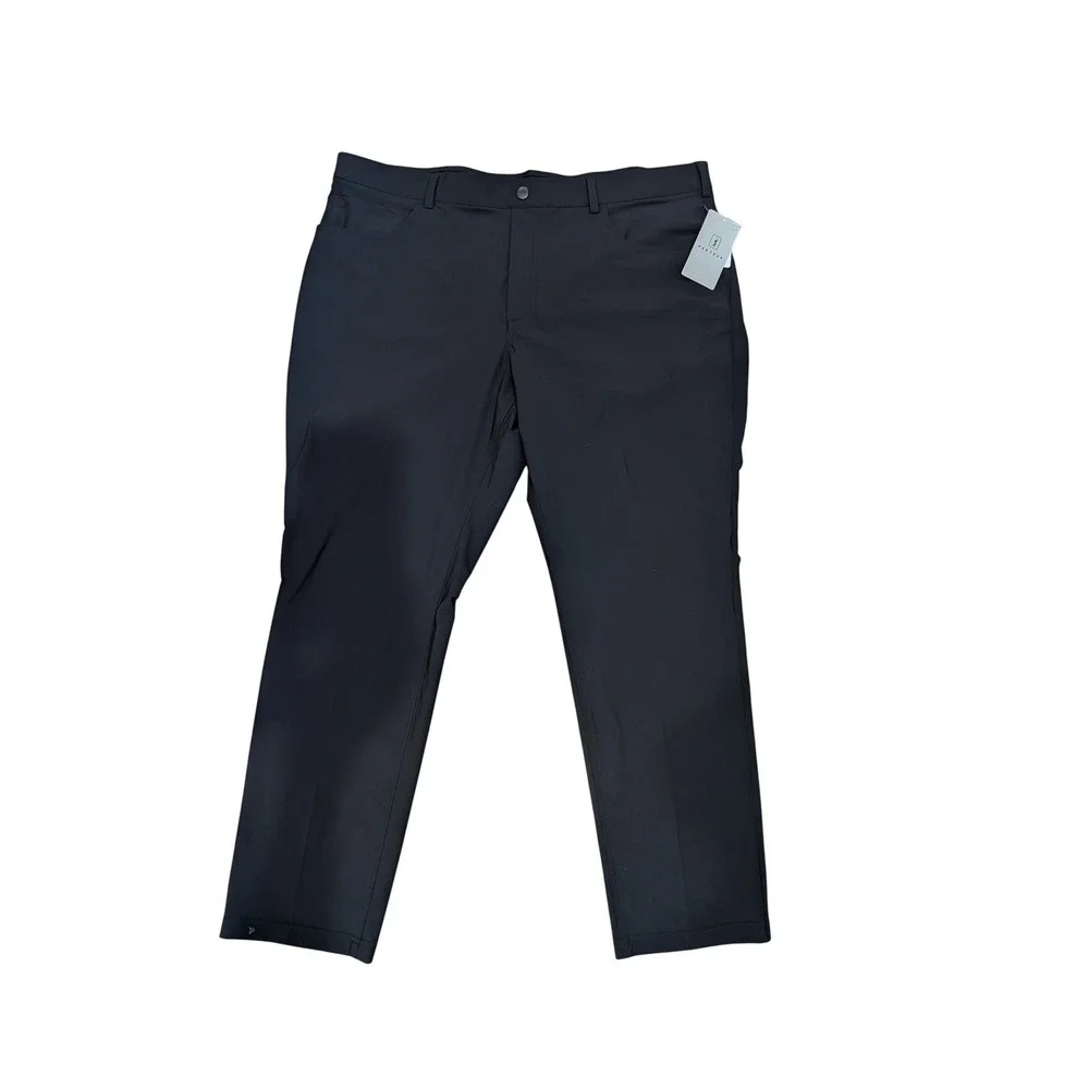 PGA Tour Mens Golf Pants Caviar Black 4-Way Stretch UPF 50 XXL PVBSE0X6DS NEW